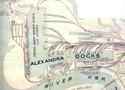 Plan of Alexandra Docks, April 1919