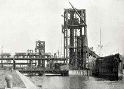 Vessels loading coal at the South Dock Hoists, circa 1919